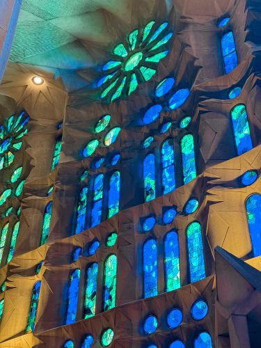 barcelona bucket list Sagrada Familia inside barcelona at night