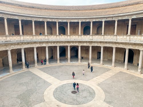 Alhambra gardens Palacio Carlos V