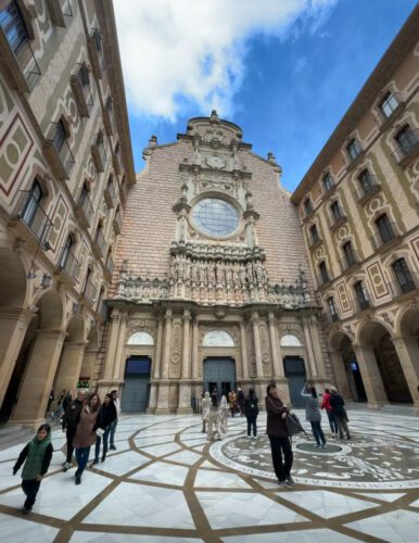 visiting Montserrat Barcelona in winter church