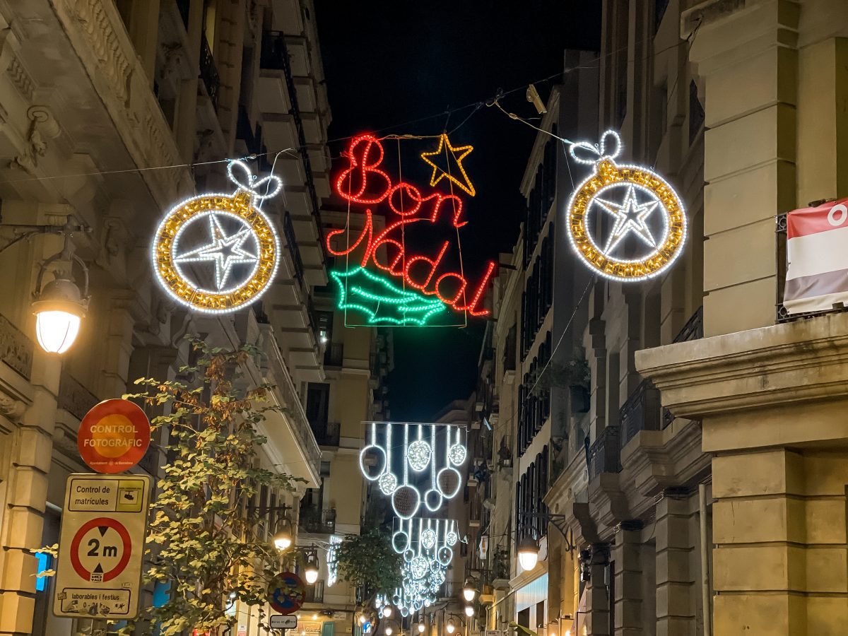 Barcelona in winter Christmas festivity