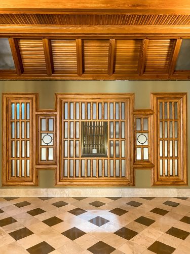 barcelona in winter palau guell main room architecture